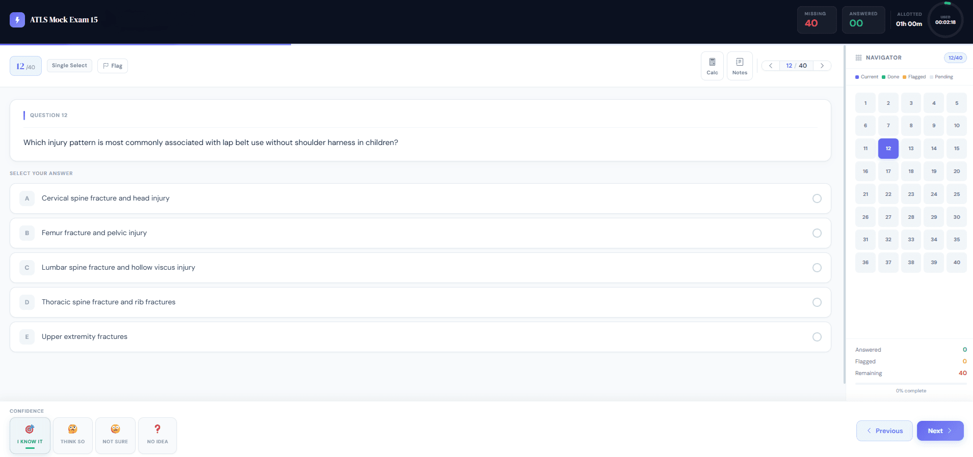 Interactive learning insights dashboard showing quiz analytics
