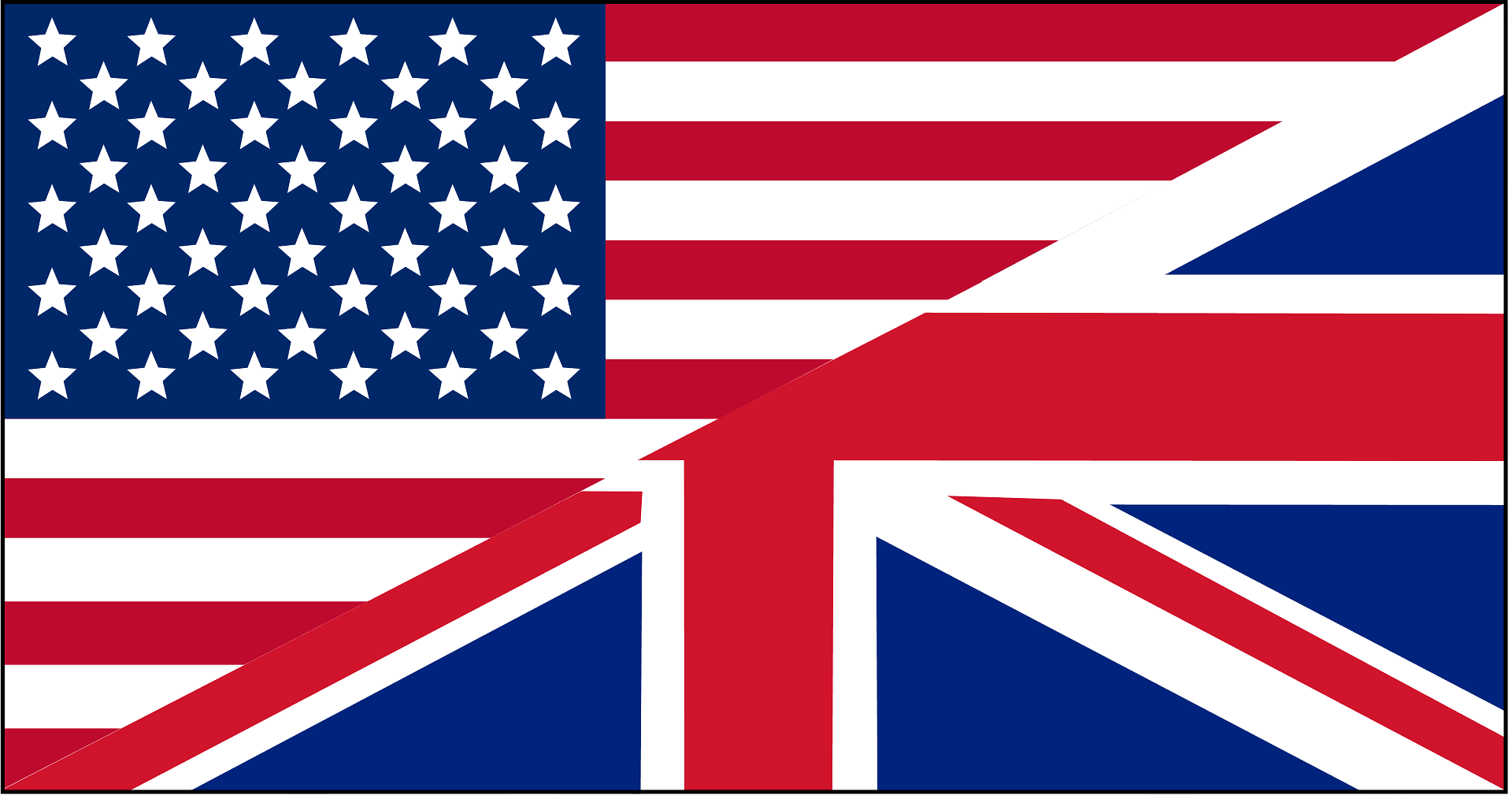 UK and US flags merged